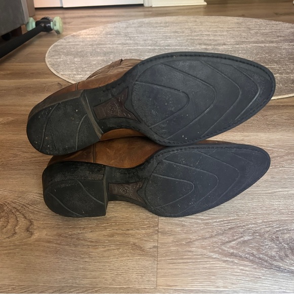 Ariat Men's Brown Heritage R Toe Leather Western Boots - Picture 6 of 8